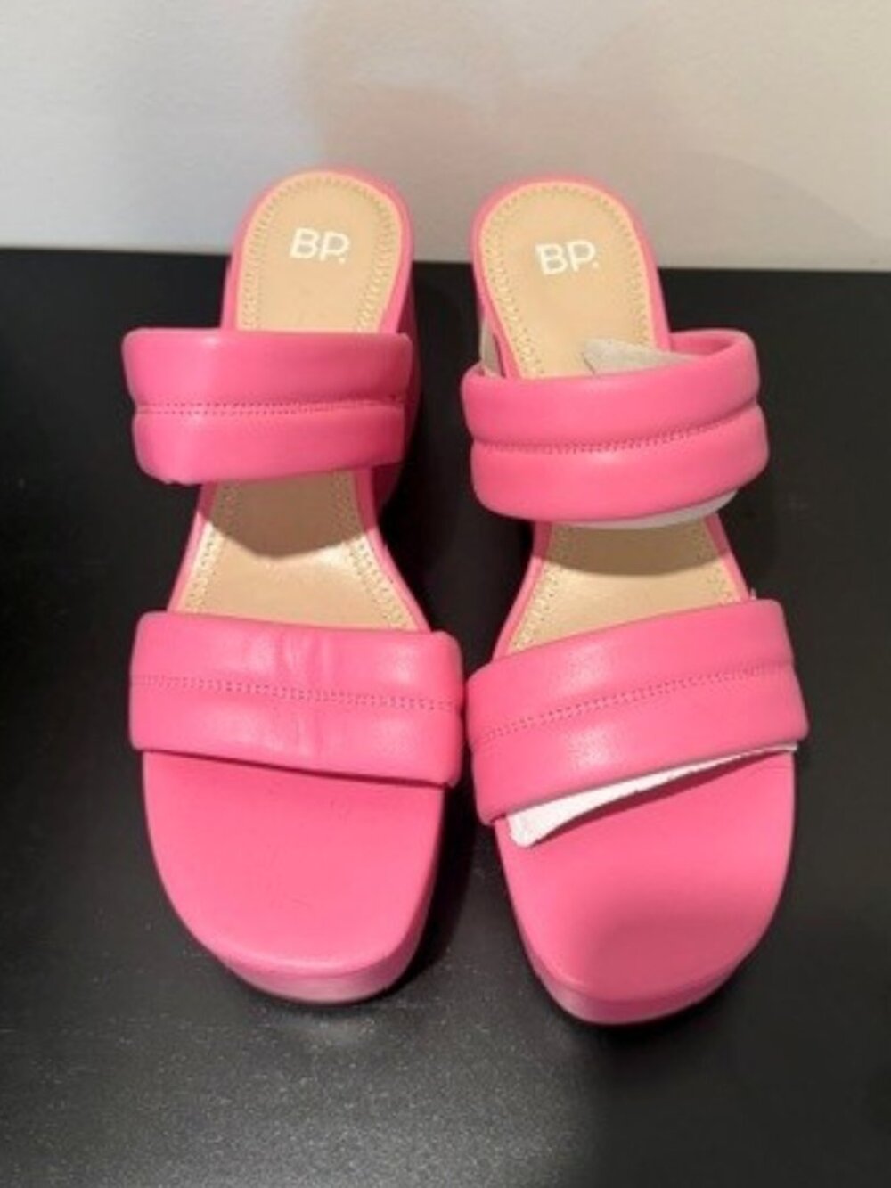 NEW Bright Pink wedge sandal - Size 9.5